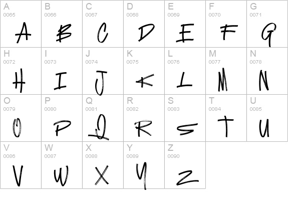 Network Font Family uppercase A-Z preview