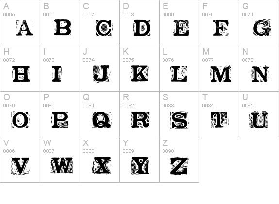 NETWORK VAMPIRES personal uppercase A-Z preview