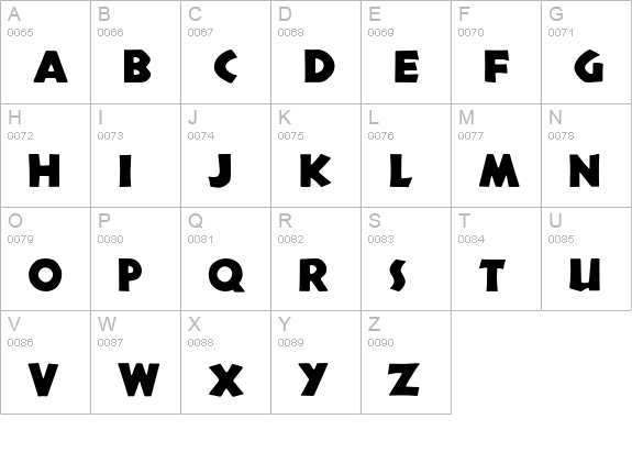 Neuland-Solid uppercase A-Z preview