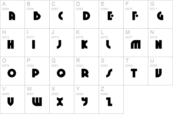 Neuralnomicon uppercase A-Z preview