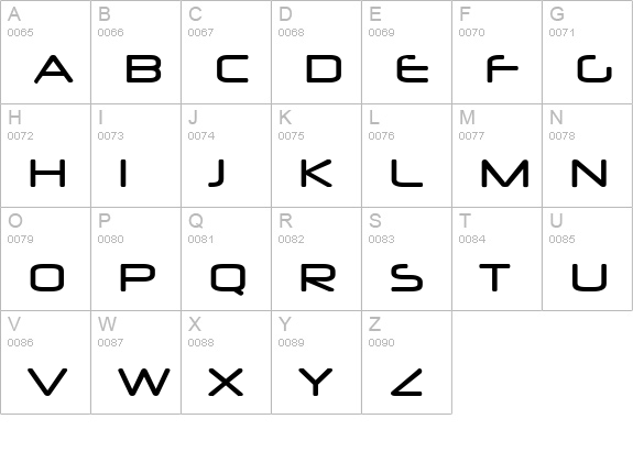 Neuropol Medium uppercase A-Z preview