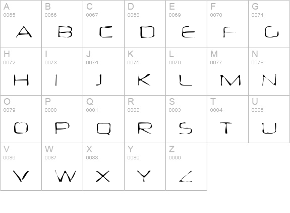 Neuropol Gaunt uppercase A-Z preview