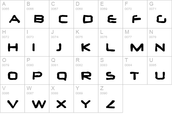 Neuropol Ink uppercase A-Z preview