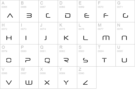 Neuropol Nova uppercase A-Z preview