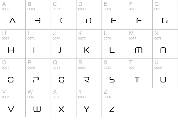 Neuropol Nova Cnd uppercase A-Z preview