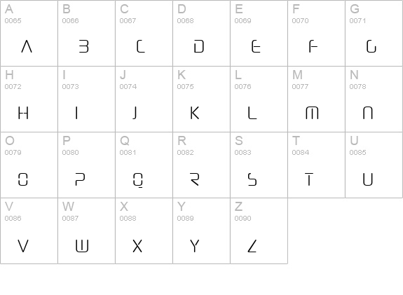 Neuropol Nova Cnd Lite uppercase A-Z preview