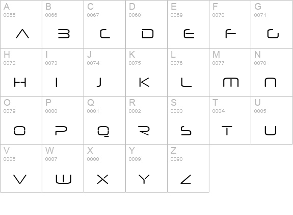 Neuropol Nova Xp Lt uppercase A-Z preview