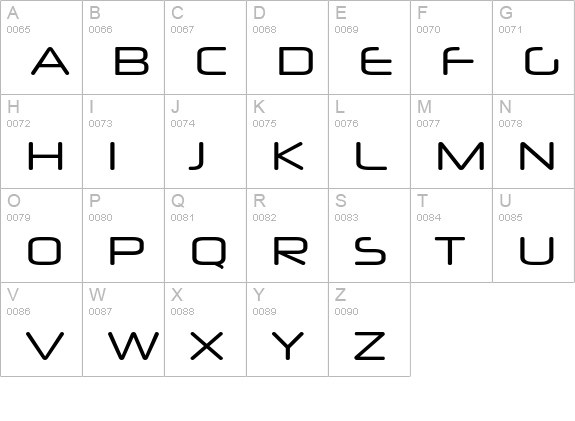 Neuropol X uppercase A-Z preview