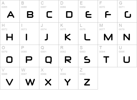 Neuropol X Cnd Bold uppercase A-Z preview