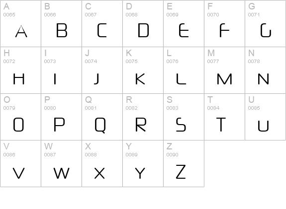Neuropol X Cnd Lite uppercase A-Z preview