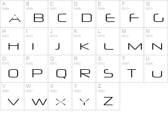 Neuropol X Lite uppercase A-Z preview