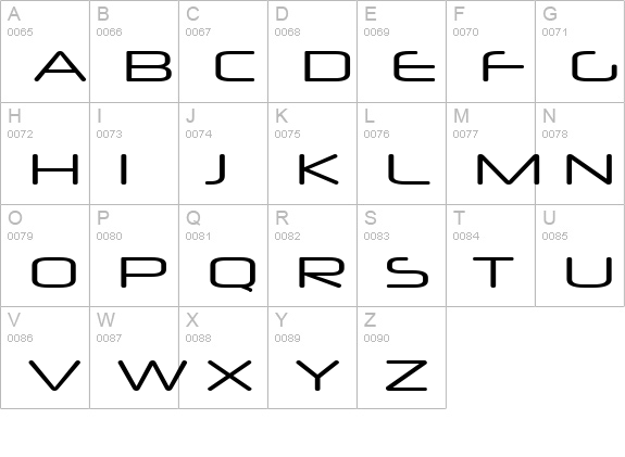 Neuropol X Xp uppercase A-Z preview