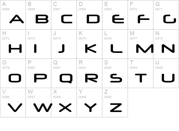 Neuropol X Xp Bold uppercase A-Z preview