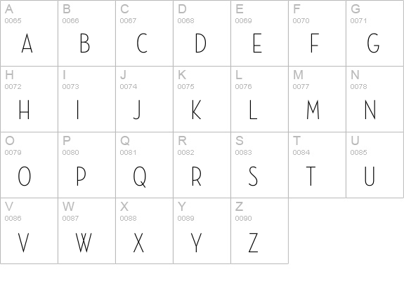 Neutraface Condensed Light Alt uppercase A-Z preview