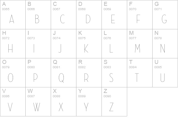 Neutraface Condensed Thin Alt uppercase A-Z preview