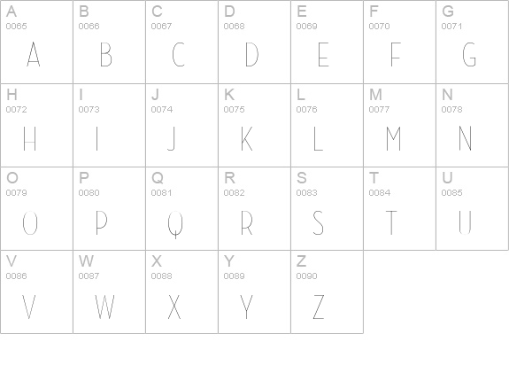 NeutrafaceCondensedPS-Thin uppercase A-Z preview