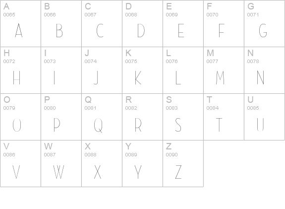 NeutrafaceCondensedPS-ThinAlt uppercase A-Z preview