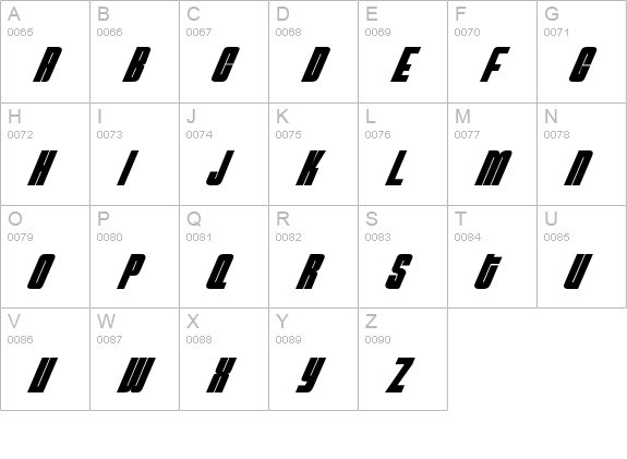 NeutronBomb uppercase A-Z preview