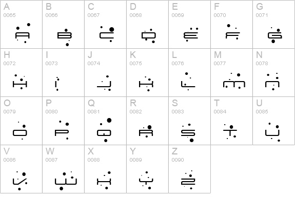 Neutronica outthere uppercase A-Z preview