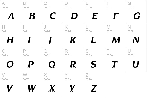Neuvarese Regular uppercase A-Z preview
