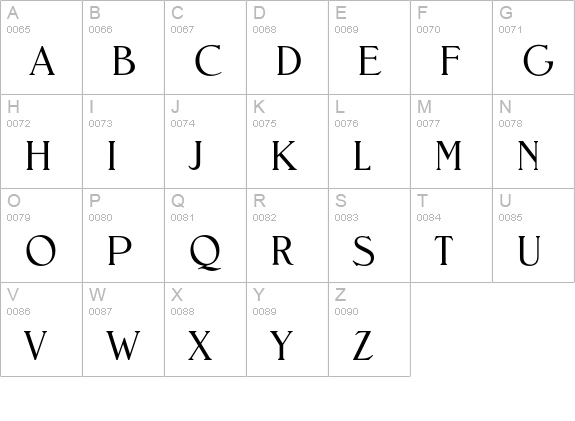 Nevada-Light uppercase A-Z preview