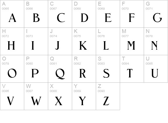 Nevada-Regular uppercase A-Z preview