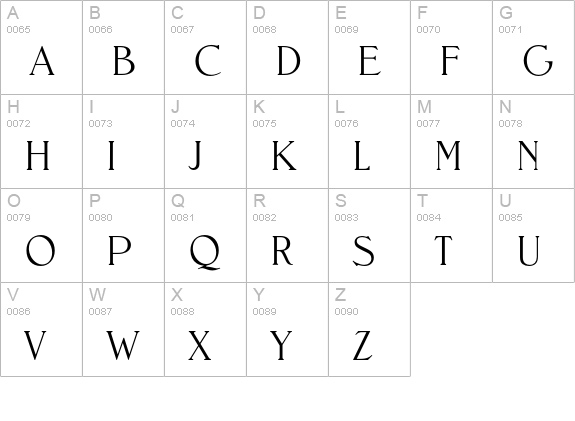 Nevada-Xlight uppercase A-Z preview