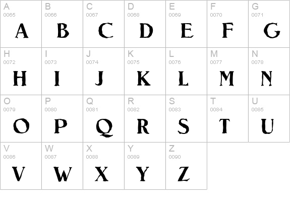 NevadaAntique-Bold uppercase A-Z preview