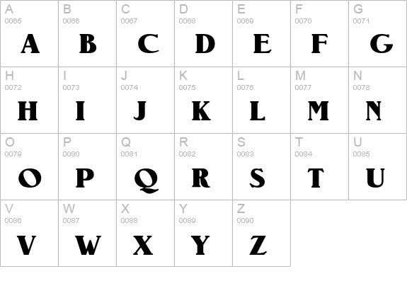 NevadaEF-Heavy uppercase A-Z preview