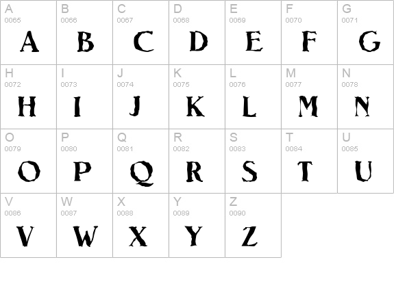 NevadaRandom-Bold uppercase A-Z preview