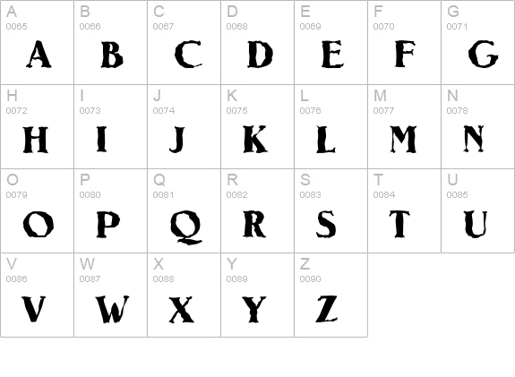 NevadaRandom-Xbold-Regular uppercase A-Z preview