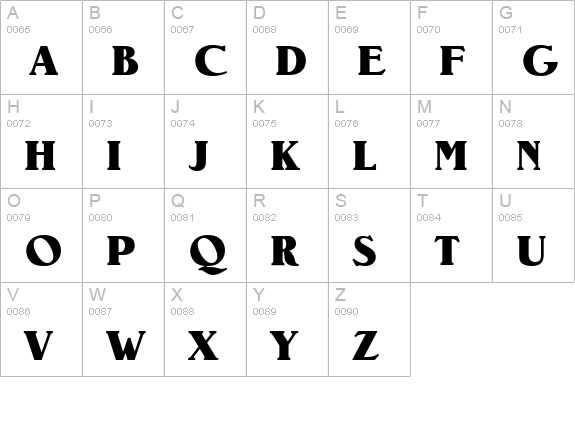 NevadaSerial-Heavy-Regular uppercase A-Z preview