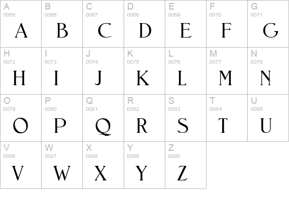 NevadaSerial-Light-Regular uppercase A-Z preview