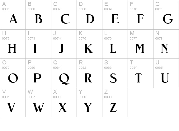 NevadaSerial-Medium-Regular uppercase A-Z preview
