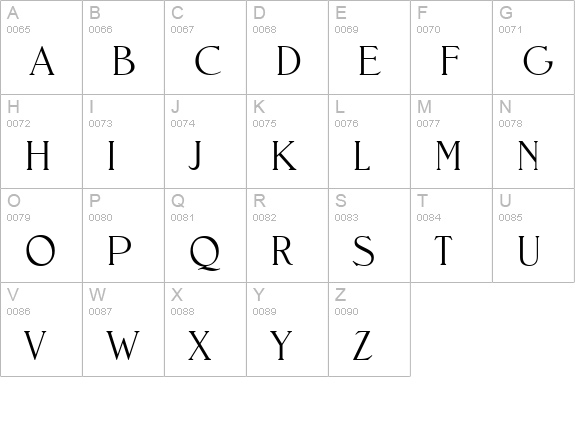 NevadaSerial-Xlight-Regular uppercase A-Z preview