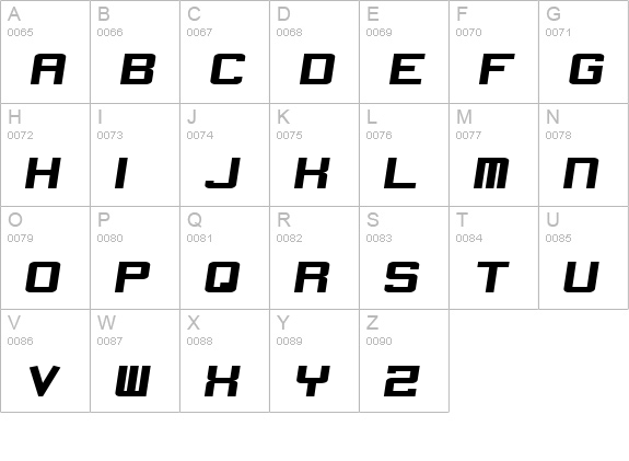 NeverSayDie uppercase A-Z preview
