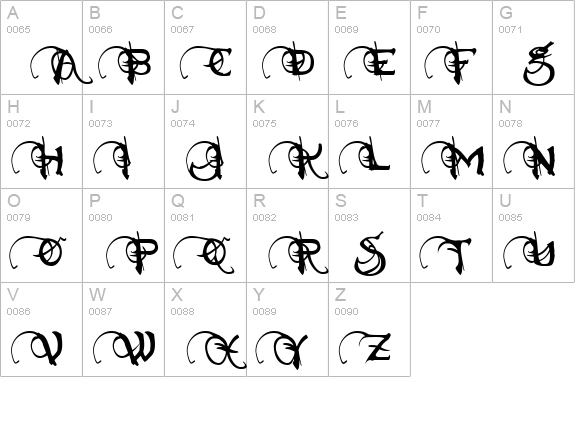 Neverwinter Normal uppercase A-Z preview