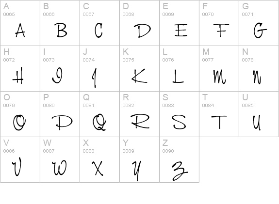 NevisionCasualEF uppercase A-Z preview
