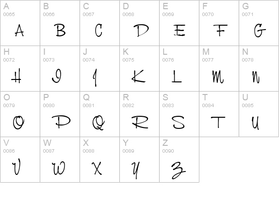 Nevison Regular uppercase A-Z preview