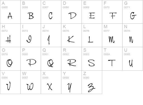 NevisonCasualScript uppercase A-Z preview