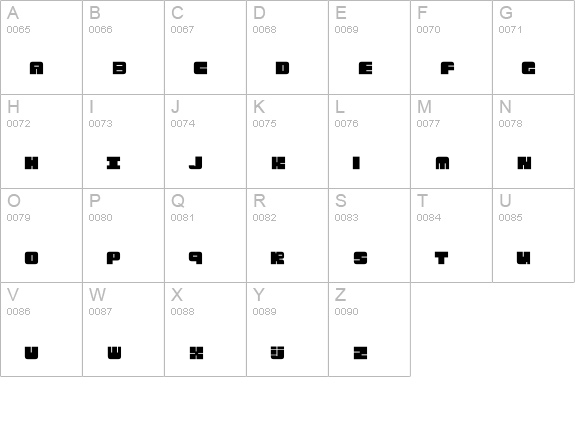 New Blockster  uppercase A-Z preview