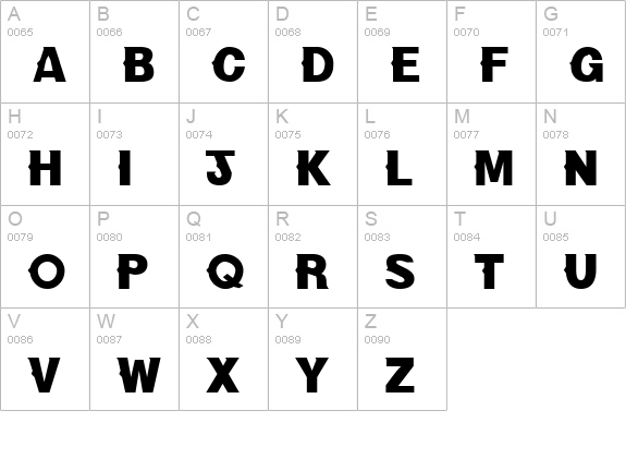 New Bold uppercase A-Z preview