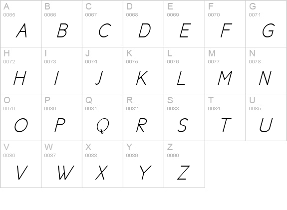 New Cicle Fina Italic uppercase A-Z preview