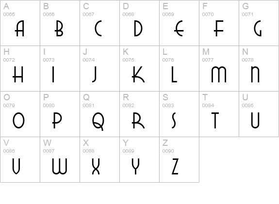 New Deal Deco NF uppercase A-Z preview
