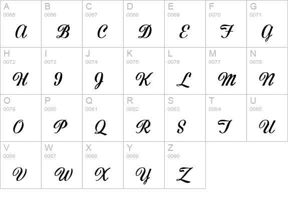New England uppercase A-Z preview