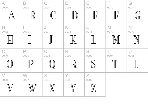 New England Engraved Normal uppercase A-Z preview