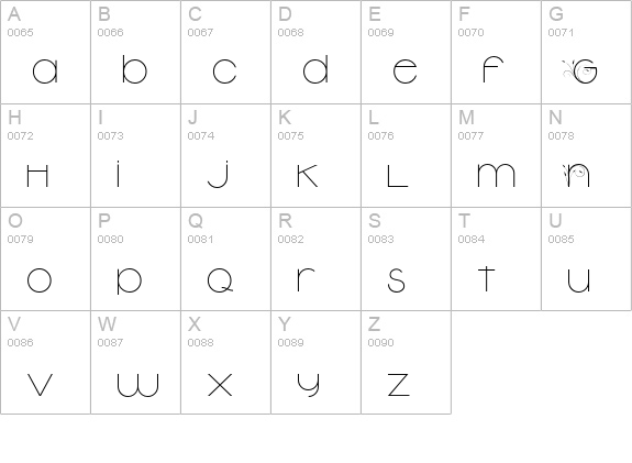 New Garden Light uppercase A-Z preview