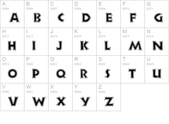 New Land Contour uppercase A-Z preview