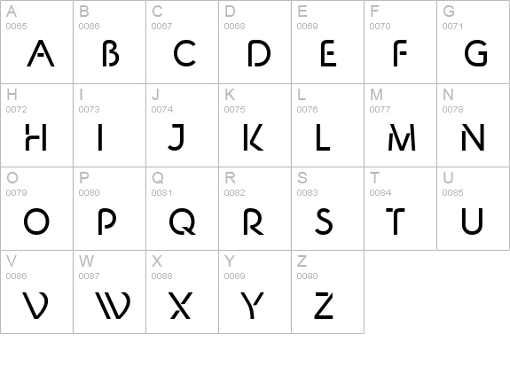 New Shape uppercase A-Z preview