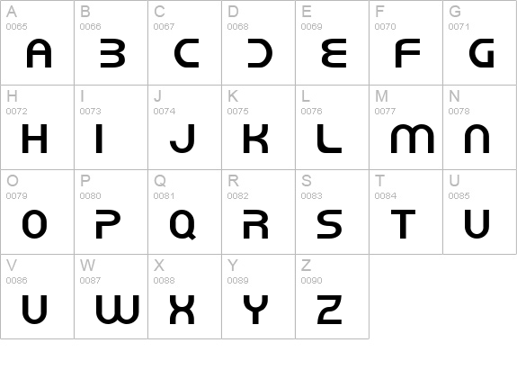 New World Vibes uppercase A-Z preview